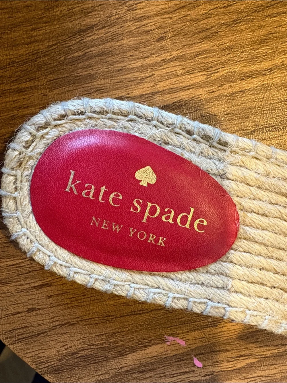 kate spade Navy Embroidered Cherry Espadrille Mules